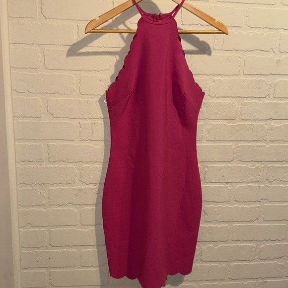 Likely Everly Dress Scalloped Halter Pink Size 4 NEW Revolve - Picture 2 of 6